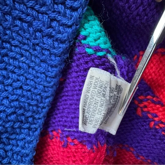 McWooligans Vintage 100% Wool Hand Knit Cardigan Sweater - Picture 14 of 14